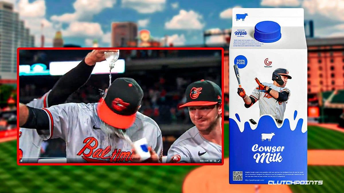 Orioles’ Colton Cowser hilariously gets milk bath after heroic role in win vs Phillies_thumbnail