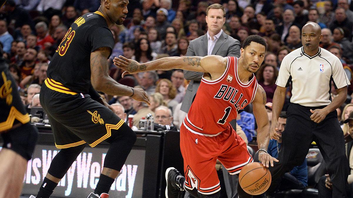 Lakers’ LeBron James reacts to Derrick Rose jersey retirement_thumbnail