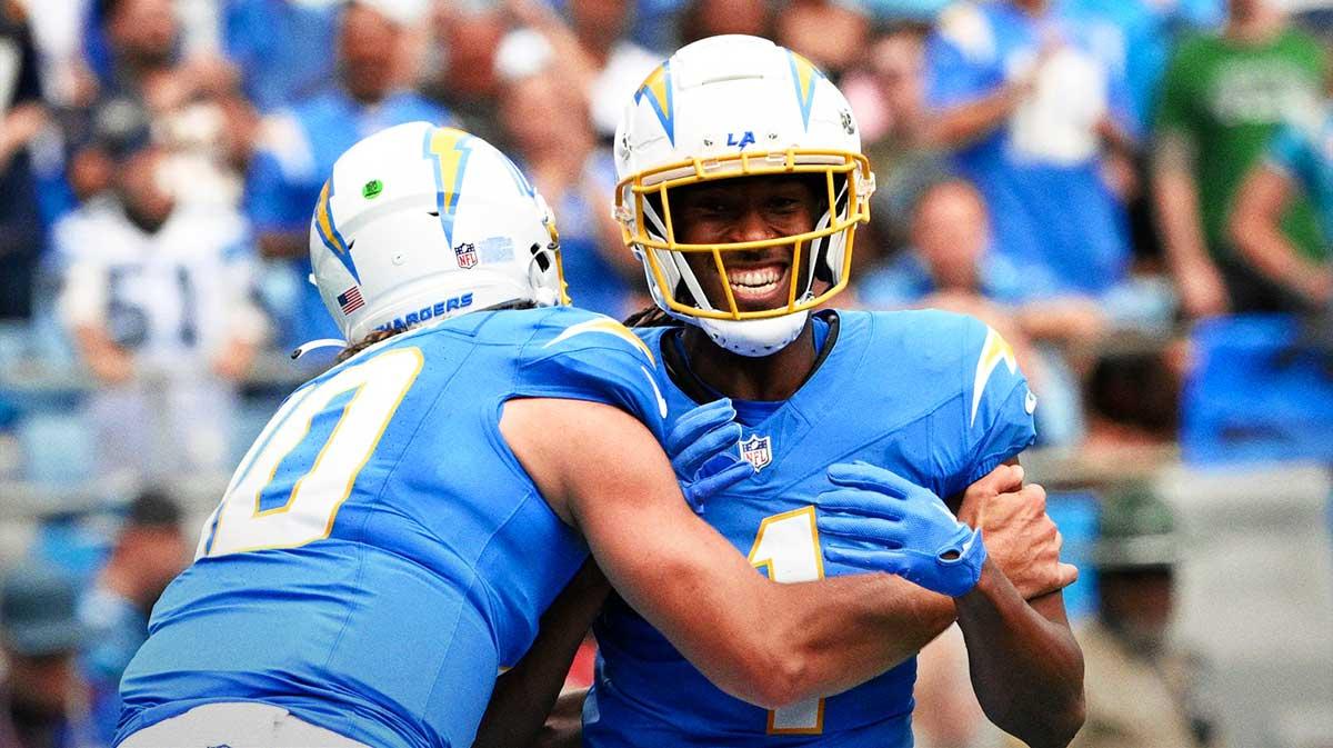 Chargers’ Justin Herbert elated for Quentin Johnston after 2TD performance_thumbnail