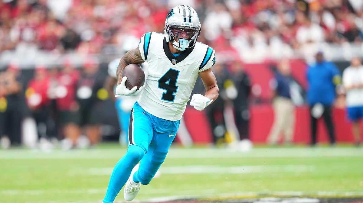 Panthers’ Tetairoa McMillan out from practice with calf injury_thumbnail