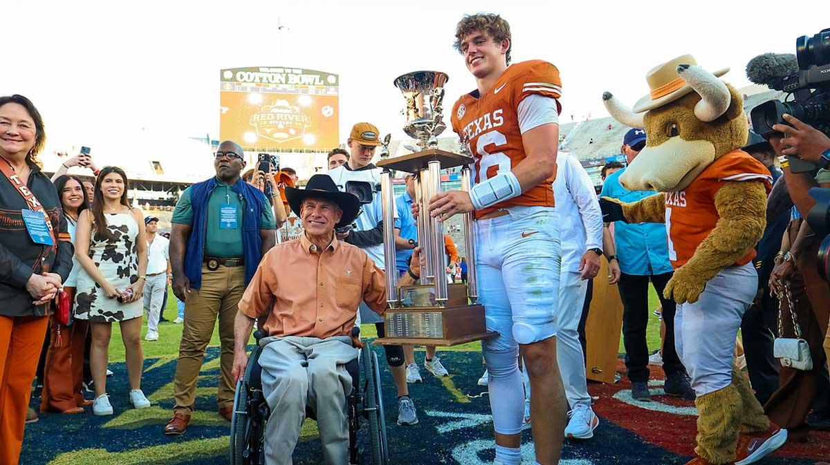 Ex-Texas QB Quinn Ewers gives 3-word Arch Manning message after Red River Rivalry win_thumbnail