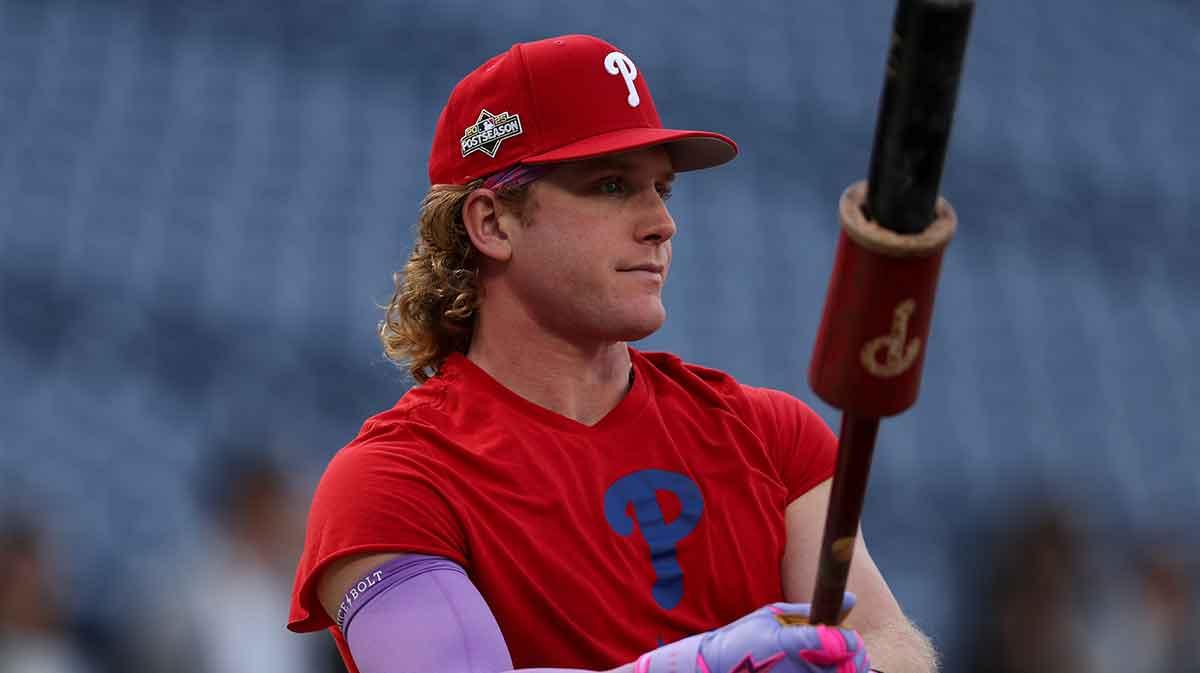 Will Phillies OF Harrison Bader play in Game 3 vs. Dodgers?_thumbnail