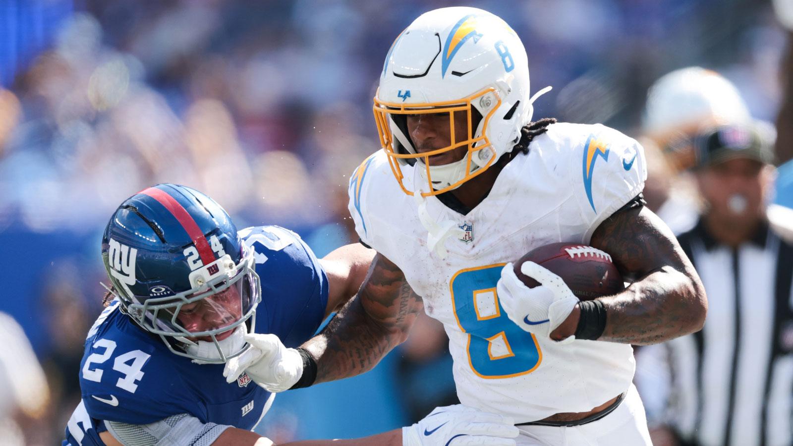 Watch Chargers’ Omarion Hampton score 1st touchdown after IR stint_thumbnail
